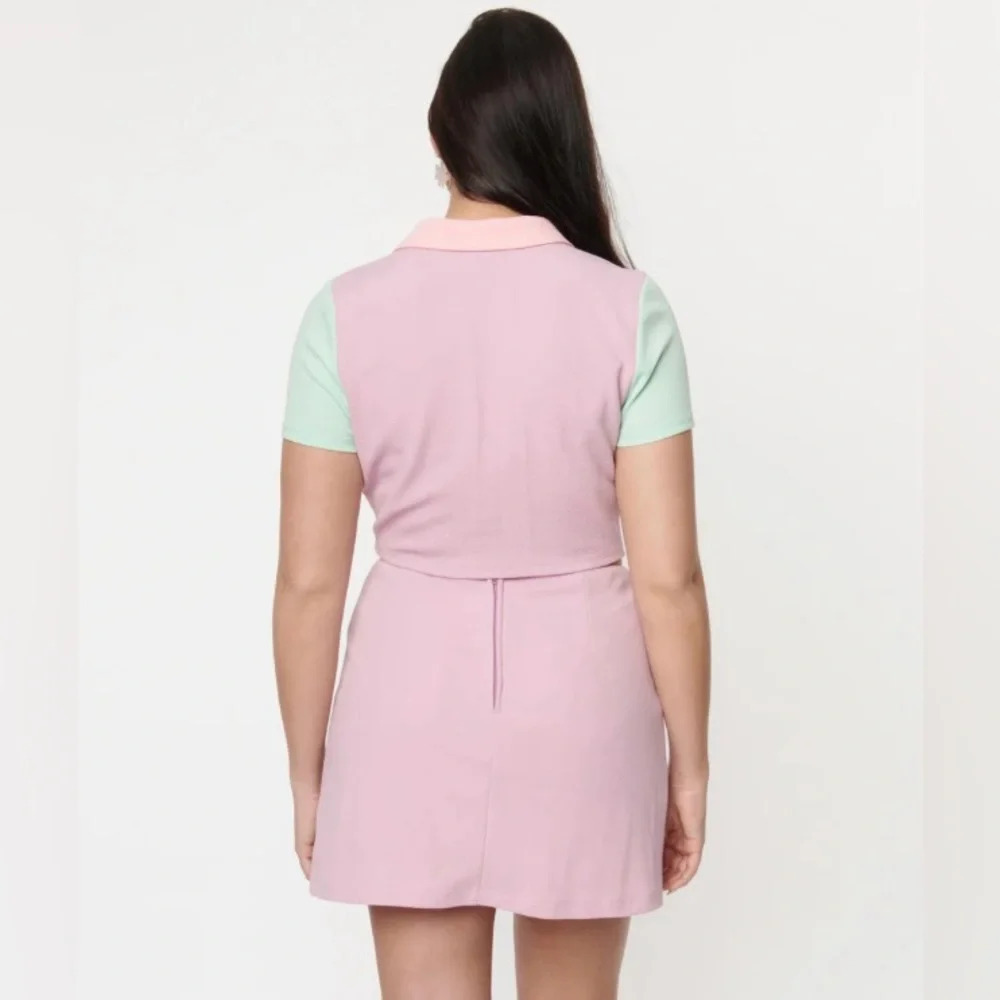 🦋B2G1🦋UNIQUE VINTAGE SMAK PARLOUR Lilac & Mint Colorblock Skort NWT | SM… - Picture 3 of 7
